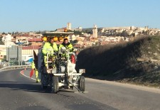 El Ayuntamiento de Cuéllar realiza trabajos de seguridad vial