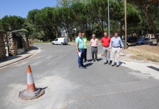 Avanzan las obras de pavimentación y saneamiento en Palazuelos de Eresma
